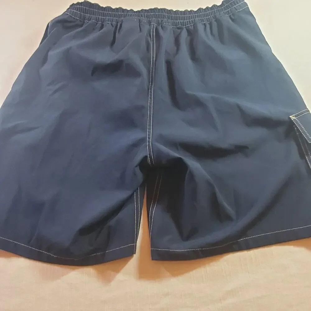 Polo Ralph Lauren Mens Size Medium Swim Trunks Shorts Dark Blue Navy Pony Logo